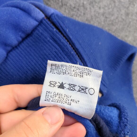 Ciano Farmer Men's Full Zip Hoodie Sweatshirt 3XL Long Sleeve Blue Embroidered - Picture 12 of 15